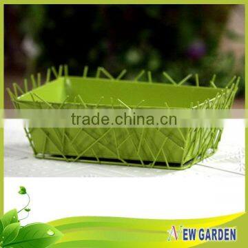 European Modern Rural Style Handmade Decorative Standing Metal Wire Vases photo-2