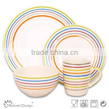 16pcs Handpainting Stoneware Dinnerware photo-4