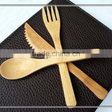 Wood Dinnerware Bamboo Kitchenware Spoon Fork Knife for Hotel or Restaurant photo-6