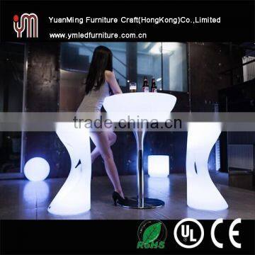 Remote Control Glowing Plastic Led Table Night Led Bar Table High Led Coffee Table