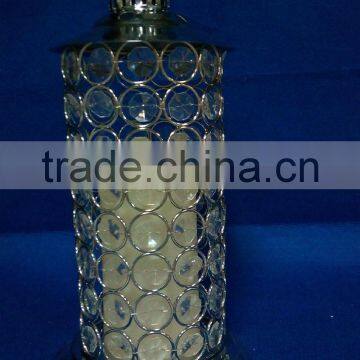 Hand Weaving Acrylic Diamond With LED Candle Xmas Hurricane Lamp Decorations photo-3