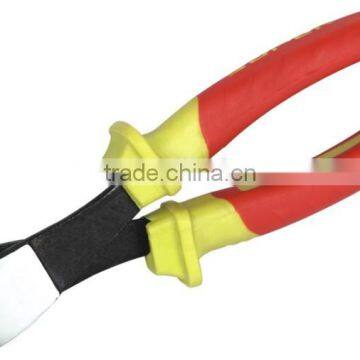 European type double color PVC handle power diagonal pliers