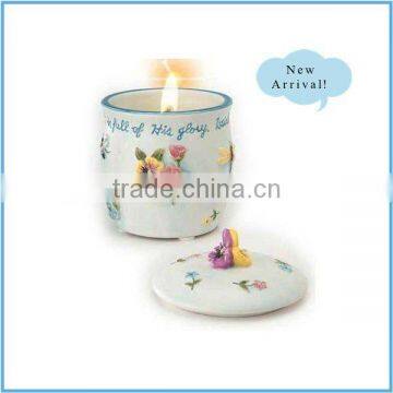 New arrival ceramic candle holder with lid