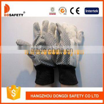 DDSAFETY 2017 Canvas Work Glove With Cotton Drill Black Dots On Palm