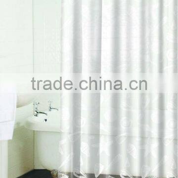 Print PEVA shower curtain and bath accessory