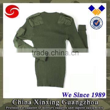 Quality Army Woolen Acrylic Blend Woven Uniform Sweater With TC Patches photo-4