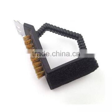 3 in 1 Bbq Cleaning Brush With Metal Scraper for Outdoor Grill photo-2