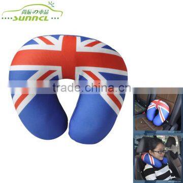 UK Flag U Shape Neck Pillow Filled with Polystyrene Beads