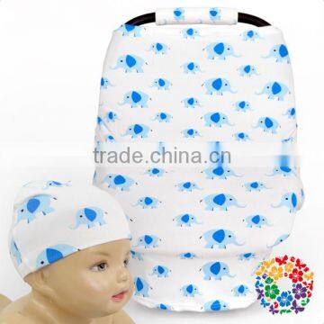 Navy Floral Stretchy Baby Car Seat Covers Multi-fonction Car Seat Cover For Baby Stroller Mum Breast Feeding Nursing Cover photo-4