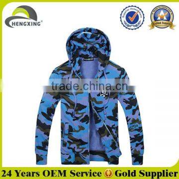 Wholesale Men Stylish Zip Hoodie Camo