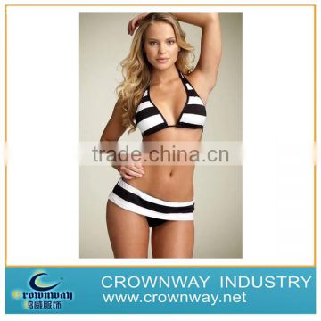 NEW Hot Sexy stripes Lady Padded Bra Bikini Swimsuit