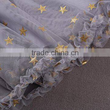YAKUYIYI Hot Sale Girl Grey Star Print Mesh Overlay Princess Skirts for Wholesale photo-2