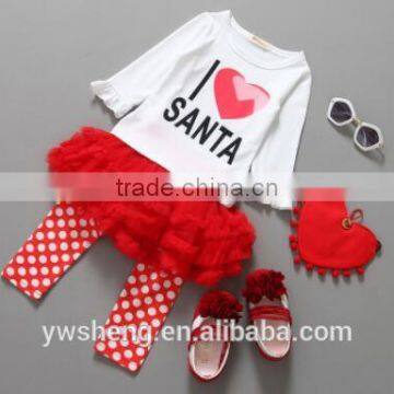 Wholesale christmas clothing set 2 piece suit for giris