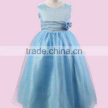 Customized Child Satin Frocks Designs Kids Party Dresses Baby Girl Flower Dress Prom Princess Dress Sleevless photo-6