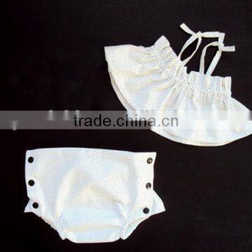 Baby Swimwear Blue Yellow and Aqua Stitching 2 Piece Suit Girl Swimsuit photo-6