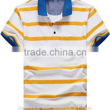 No Design Custom Plain Stripe Polo Shirt photo-3