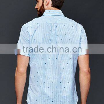 2016 Latest Design Fashion Bengal Stripe Short Sleeve Standard Fit Shirts photo-4