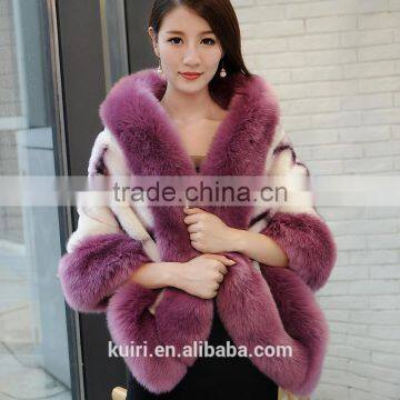 Autumn Winter Faux Fox Fur Shawl Warm Long Scarf Collar 2016 Women Faux Rabbit Fur Shawl Cap Scarves False Collar Wraps Outwear photo-4
