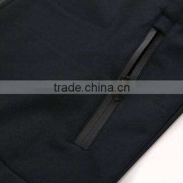 Zipper Custom Black Softshell Jacket Men Waterproof Taped