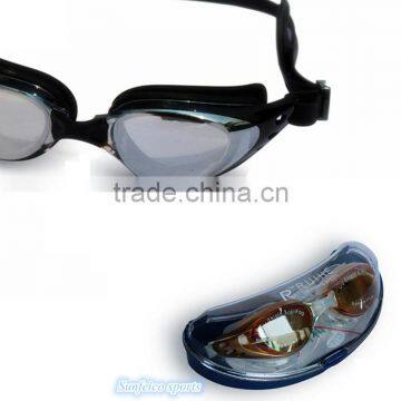 Comfortable Reflective Tinted Lens Swim Glasses~Swim Goggles UV Anti Fog Polarized Mirrored Eyewear~Accept Custom photo-6