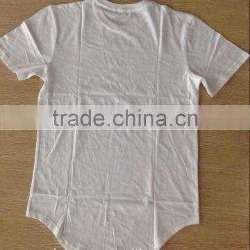 Wholesale China Scoop Hem and Taping Longline Plain t Shirt for Men photo-4