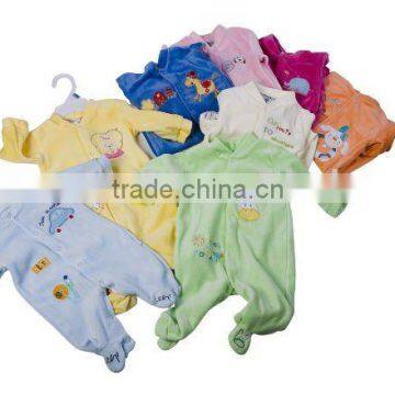 baby wear, velour pajama/baby garments/baby clothing