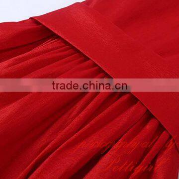 Hot Selling Red Girls Dresses Decorated With Big Flower Fashion Solid Kids Vestido Wholesale Child Wear photo-3