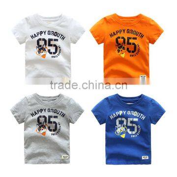 Wholesale summer cotton short sleeves boys kids round neck t-shirt