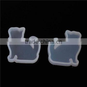 Custom Shape Silicone DIY Tools Cat Animal White Resin Mold