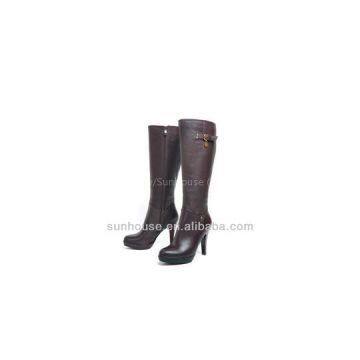 Cow Leather Lady Fur Boots