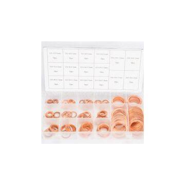 16Size 160PCS Copper Washer Kit Copper Washer Assortment OEM ODM Copper Flat Washer
