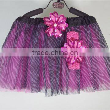 little princess zebra print tutu skirt/flower girl dress
