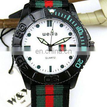 2015 New Fashion Sport Nylon Nato Strap Watch Band Quartz Wrist Watch For Men