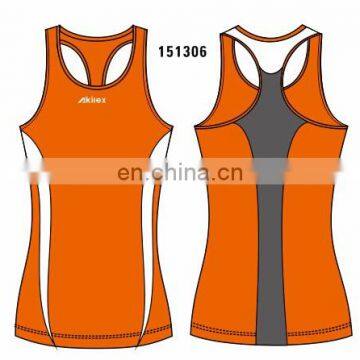2016 Trendy and Cooldry Ladies Running Vest With Sublimation photo-6