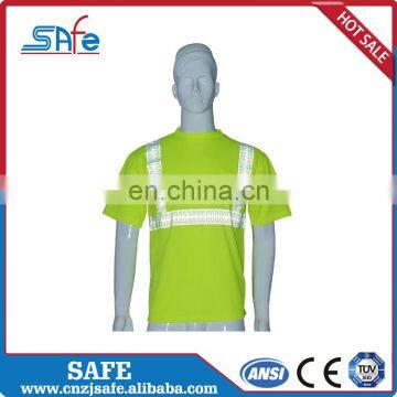 Men's Design High Visibility Lime Green Safety Shirts photo-2