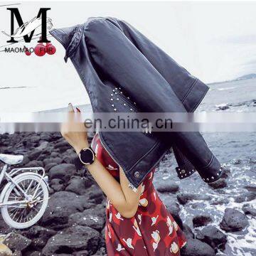 Top Quality Women Spring Real Leather Sheepskin Coat