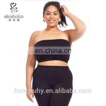 Plus Size Tight Sexy Lady Bandeau Big Boob Tube Top from Dongguan Clothing