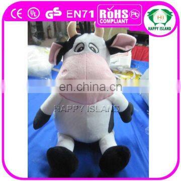 HI CE Good service high quality cartoon cow plush toy for sale