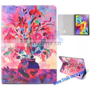 Oil Painting Pattern Wallet Style Stand Flip Leather Case for Samsung Galaxy Tab S 10.5 T800 T805