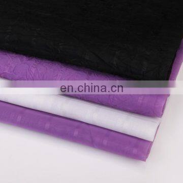 2015 best selling cheap polyester women dress fabric 3 cm flat grid organza