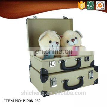 Kraft Paper Cardboard Suitcase Portable Box With Handle for Children photo-6