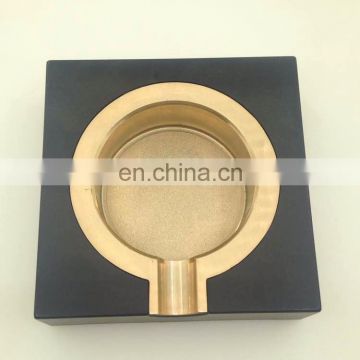 Custom brass square metal ashtray for men smoking