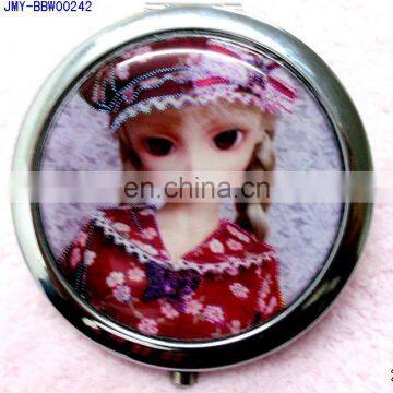 Cute Barbie Doll Fashion Promotional Matel Pocket Mirror photo-3