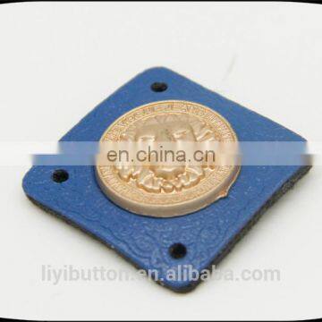 fashion leather label for jeans, PU leather label patch