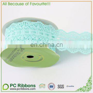 Embroided elastic lace trim for garments