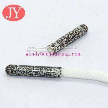 jiayang black color ABS shoelace head for cord aglets lace aglet tip