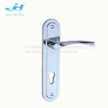 CP zinc allow lever handle mortise lock door handle with cylinder hole used in wooden door or bathroom