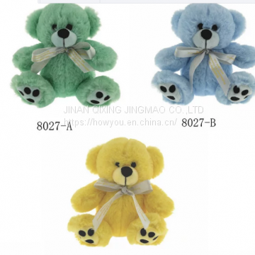 6'' 7'' 8'' Soft Green Color Teddy Bear Plush Toy With Bowknot