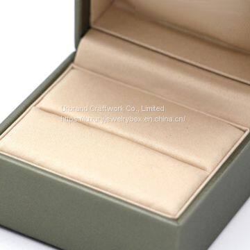 Plastic Box Covered PU Leather Outside and Wrapped PU Leather Inside, Embossed Logo photo-4