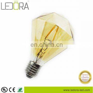 Diamond 4W 400lm E27 230V 2700K Led Filament Bulb Golden, Dimmable Led Filament Light photo-2